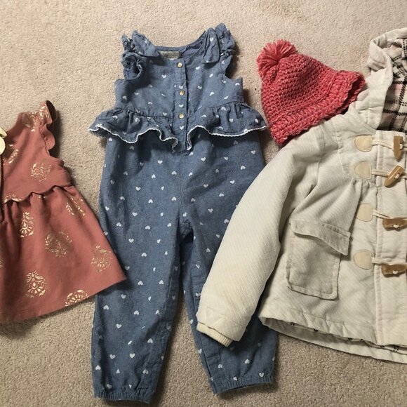 Girls Bundle Sperry Port Boot Rain /Girls Coat/Hat 2 Rachel Zoe Outfit Sz 24mo. - Picture 4 of 7